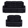 ROMA LEATHER BLACK 3+2 SOFA SET