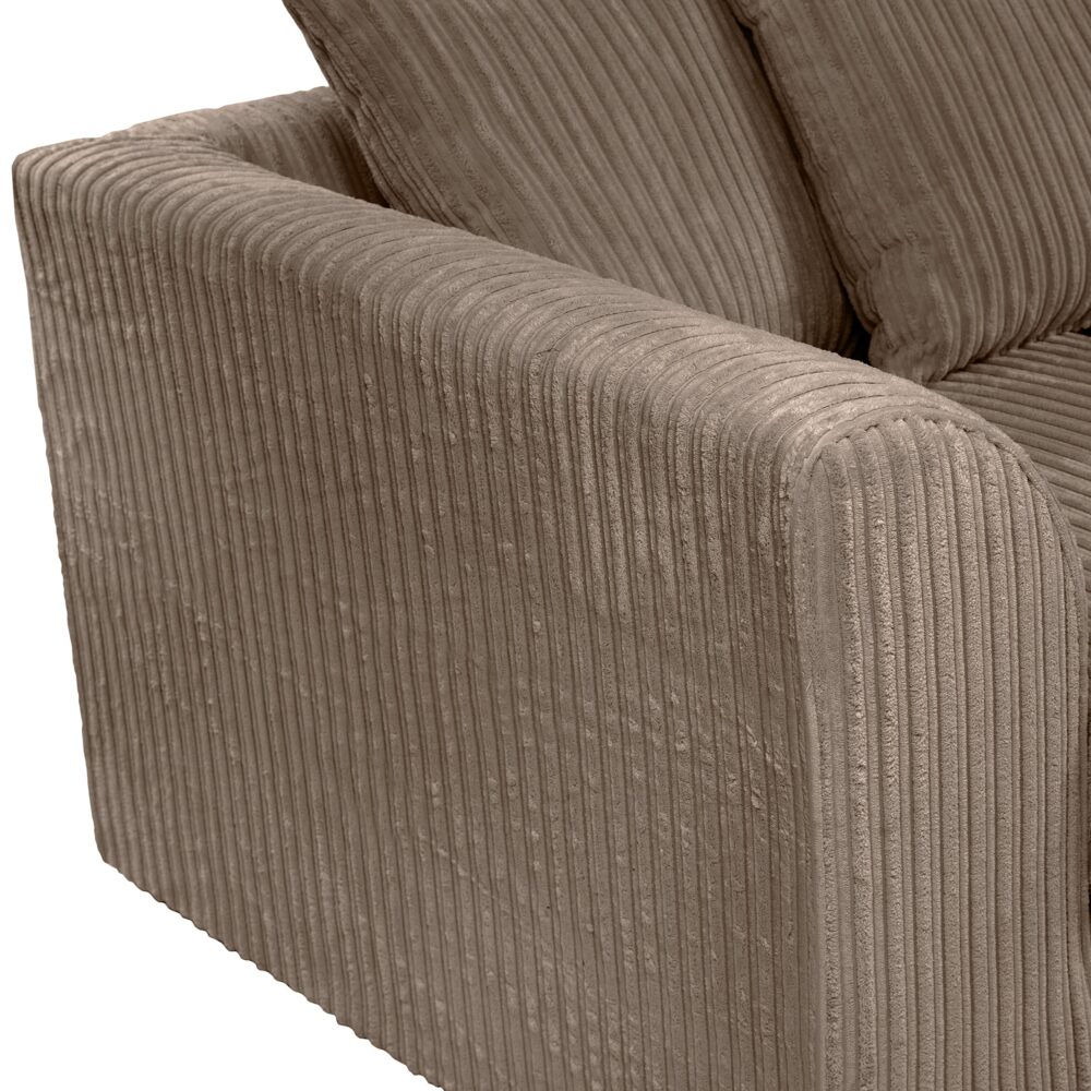 Dylan Jumbo Cord 3+2 Seater Fabric Sofa in Coffee